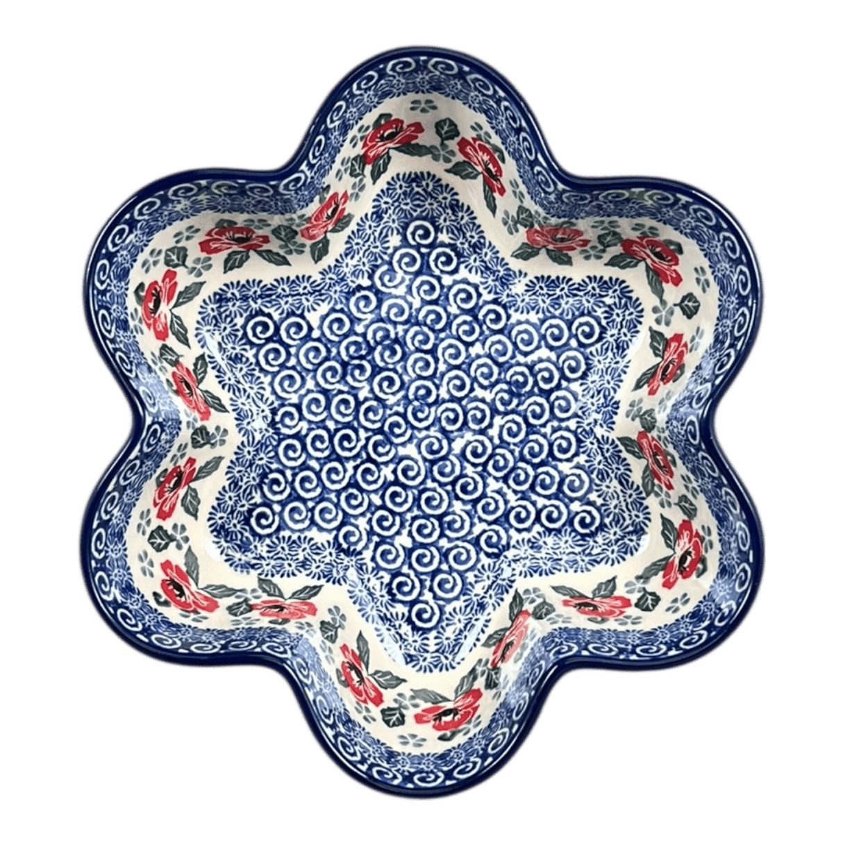 Baker, Flower-Shaped, 9.25" in "Rosie's Garden" by Ceramika Artystyczna | AD20-1490X