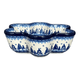 Baker, Flower-Shaped, 9.25" in "Winter Skies" by Ceramika Artystyczna | AD20-2826X