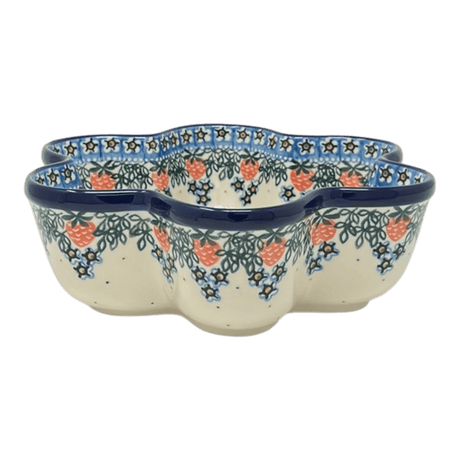 Baker, Flower-Shaped, 9.25" in "Strawberry Patch" by Ceramika Artystyczna | AD20-721X
