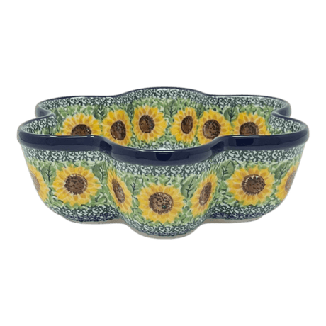 Baker, Flower-Shaped, 9.25" in "Sunflowers" by Ceramika Artystyczna | AD20-U4739