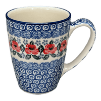 A picture of a Polish Pottery CA 22 oz. Extra-Large Mug (Rosie's Garden) | AD60-1490X as shown at PolishPotteryOutlet.com/products/22-oz-extra-large-mug-rosies-garden-ad60-1490x