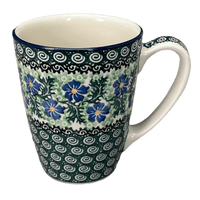 A picture of a Polish Pottery Extra-Large 22 oz. Mug (Clematis) | AD60-1538X as shown at PolishPotteryOutlet.com/products/extra-large-22-oz-mug-clematis-ad60-1538x