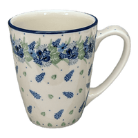 A picture of a Polish Pottery 22 oz. Extra-Large Mug (Hyacinth in the Wind) | AD60-2037X as shown at PolishPotteryOutlet.com/products/22-oz-extra-large-mug-hyacinth-in-the-wind-ad60-2037x