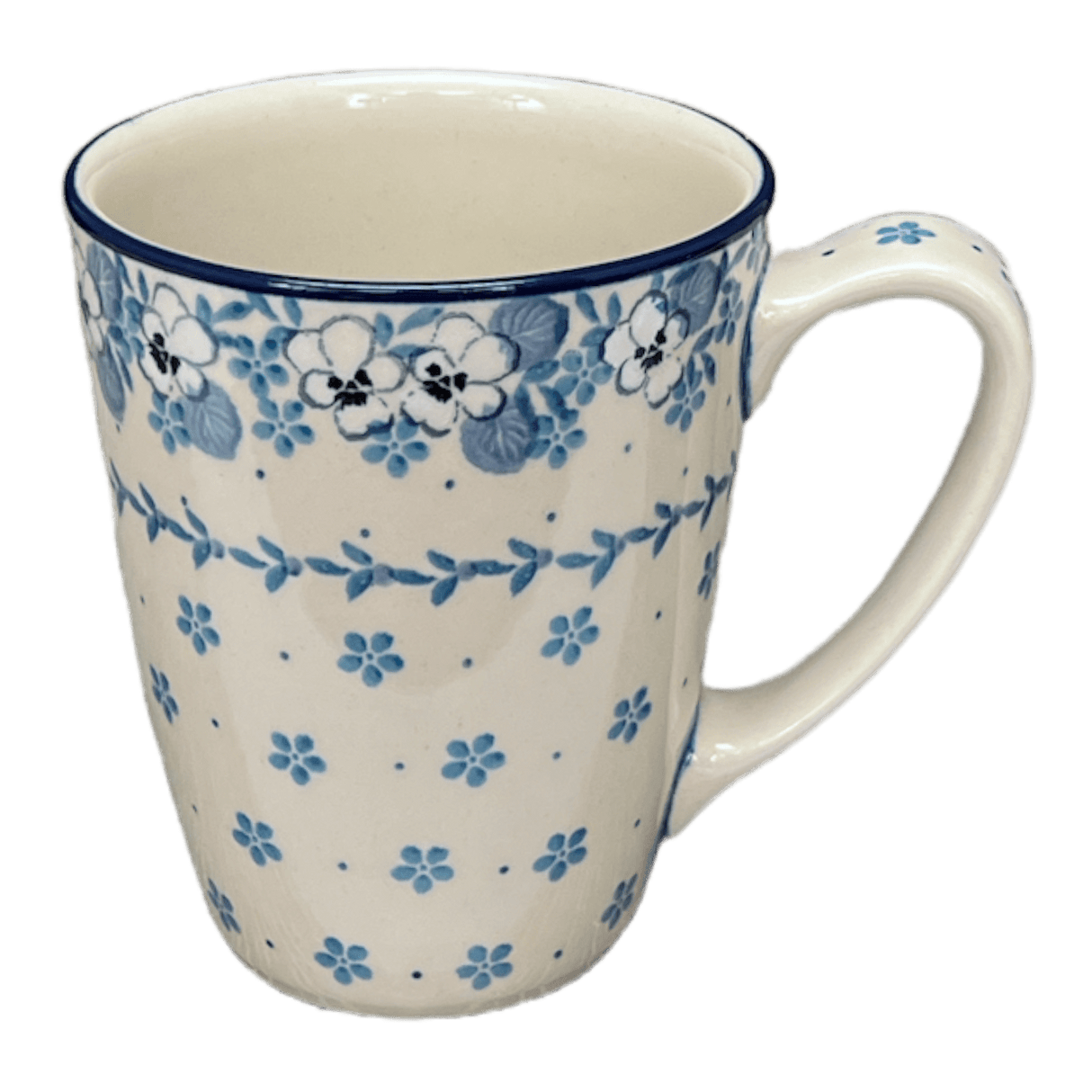 Mug, 22 oz in "Pansy Blues" by Ceramika Artystyczna | AD60-2346X