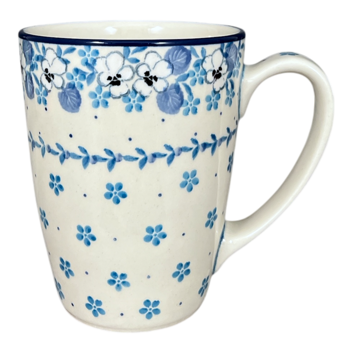 Mug, 22 oz in "Pansy Blues" by Ceramika Artystyczna | AD60-2346X