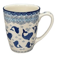 A picture of a Polish Pottery CA 22 oz. Extra-Large Mug (Koi Pond) | AD60-2372X as shown at PolishPotteryOutlet.com/products/22-oz-extra-large-mug-koi-pond-ad60-2372x