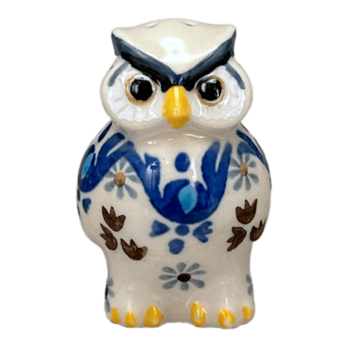 Shaker, Owl, 2.25" in "Blue Ribbon" by Ceramika Artystyczna | AD91-1026X