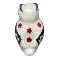 A picture of a Polish Pottery Shaker, Owl, 2.25" in "Riot Daffodils" by Ceramika Artystyczna | AD91-1174Q as shown at PolishPotteryOutlet.com/products/2-25-individual-owl-shaker-riot-daffodils-ad91-1174q