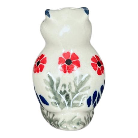 Shaker, Owl, 2.25" in "Red Aster" by Ceramika Artystyczna | AD91-1435X