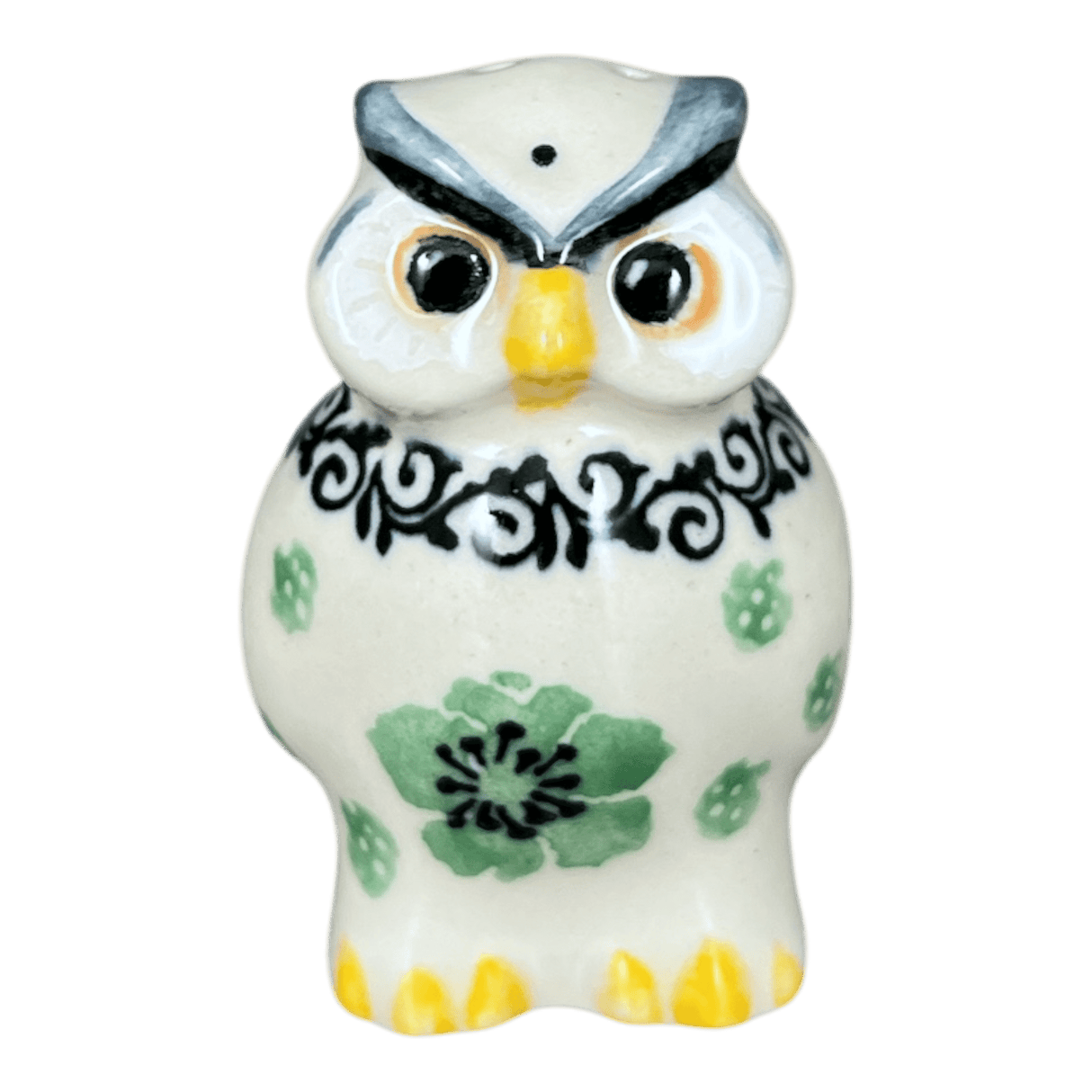 Shaker, Owl, 2.25" in "Ring of Green" by Ceramika Artystyczna | AD91-1479X