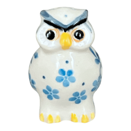 Shaker, Owl, 2.25" in "Pansy Blues" by Ceramika Artystyczna | AD91-2346X