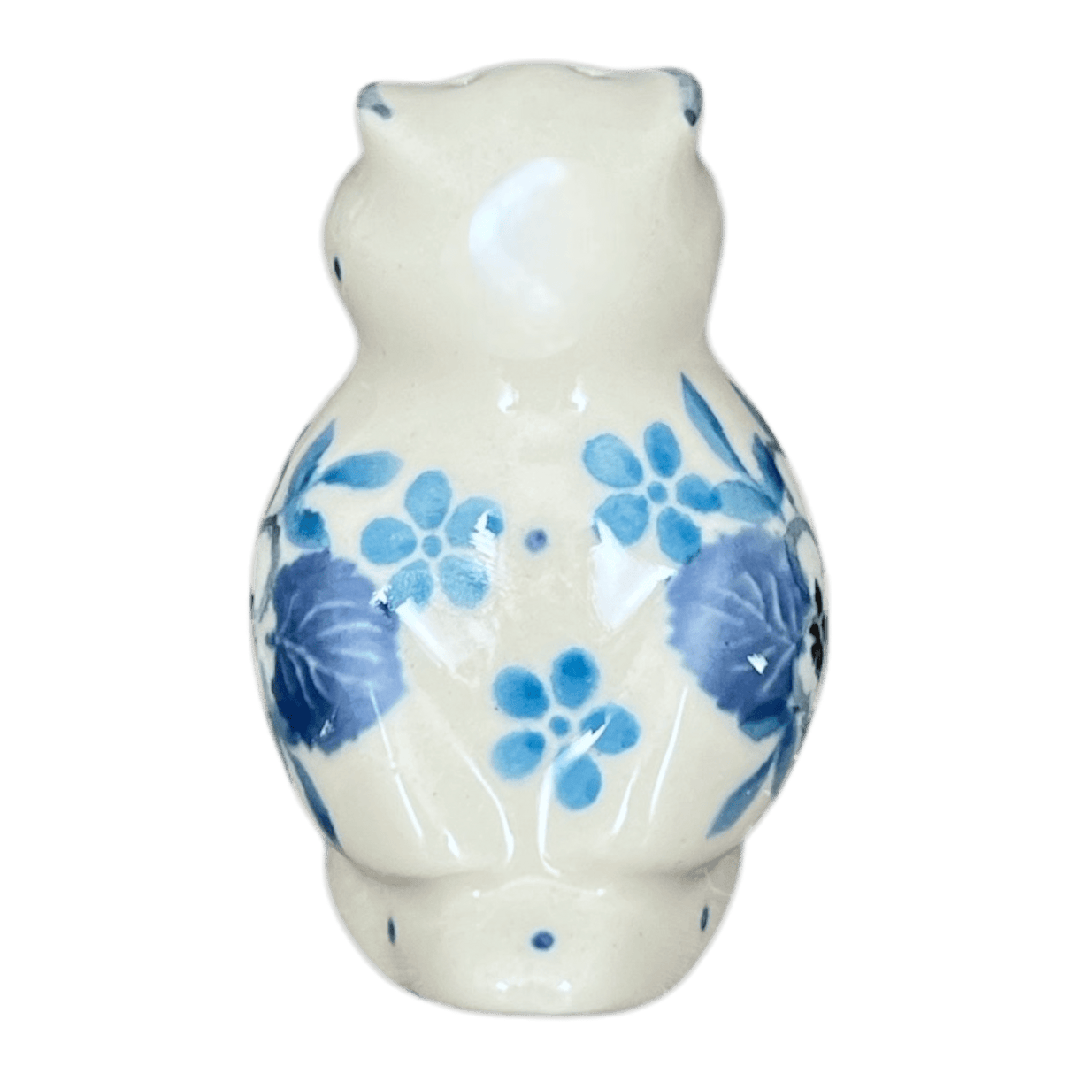 Shaker, Owl, 2.25" in "Pansy Blues" by Ceramika Artystyczna | AD91-2346X