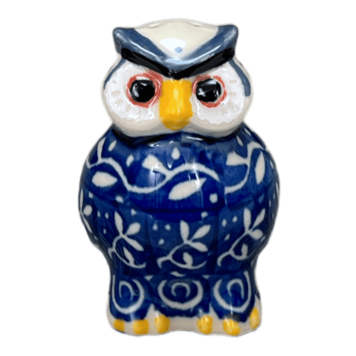 Shaker, Owl, 2.25" in "Wavy Blues" by Ceramika Artystyczna | AD91-905X