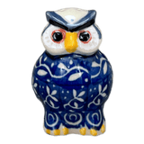 Shaker, Owl, 2.25" in "Wavy Blues" by Ceramika Artystyczna | AD91-905X