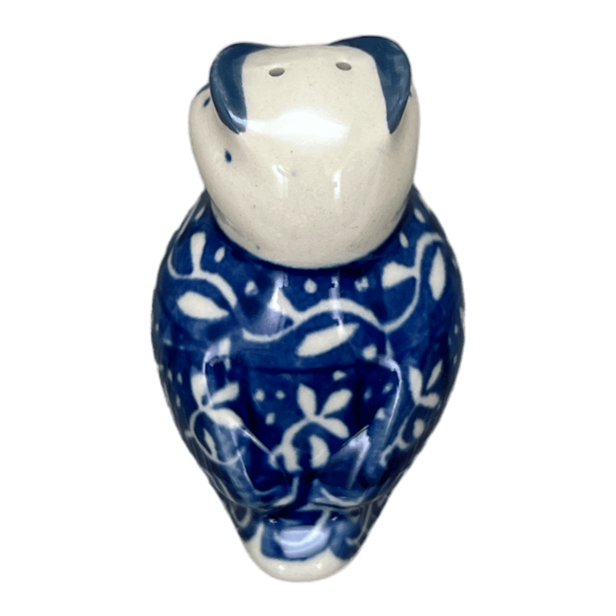 Shaker, Owl, 2.25" in "Wavy Blues" by Ceramika Artystyczna | AD91-905X