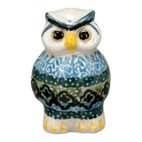 Shaker, Owl, 2.25" in "Aztec Blues" by Ceramika Artystyczna | AD91-U4428