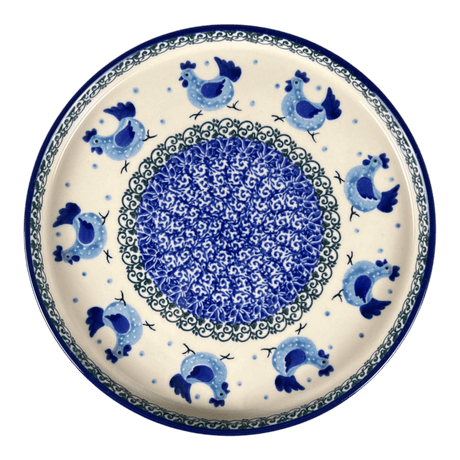 Small Round Tray, 7.75" in "Hens on the Run" by Ceramika Artystyczna | AE92-3329X