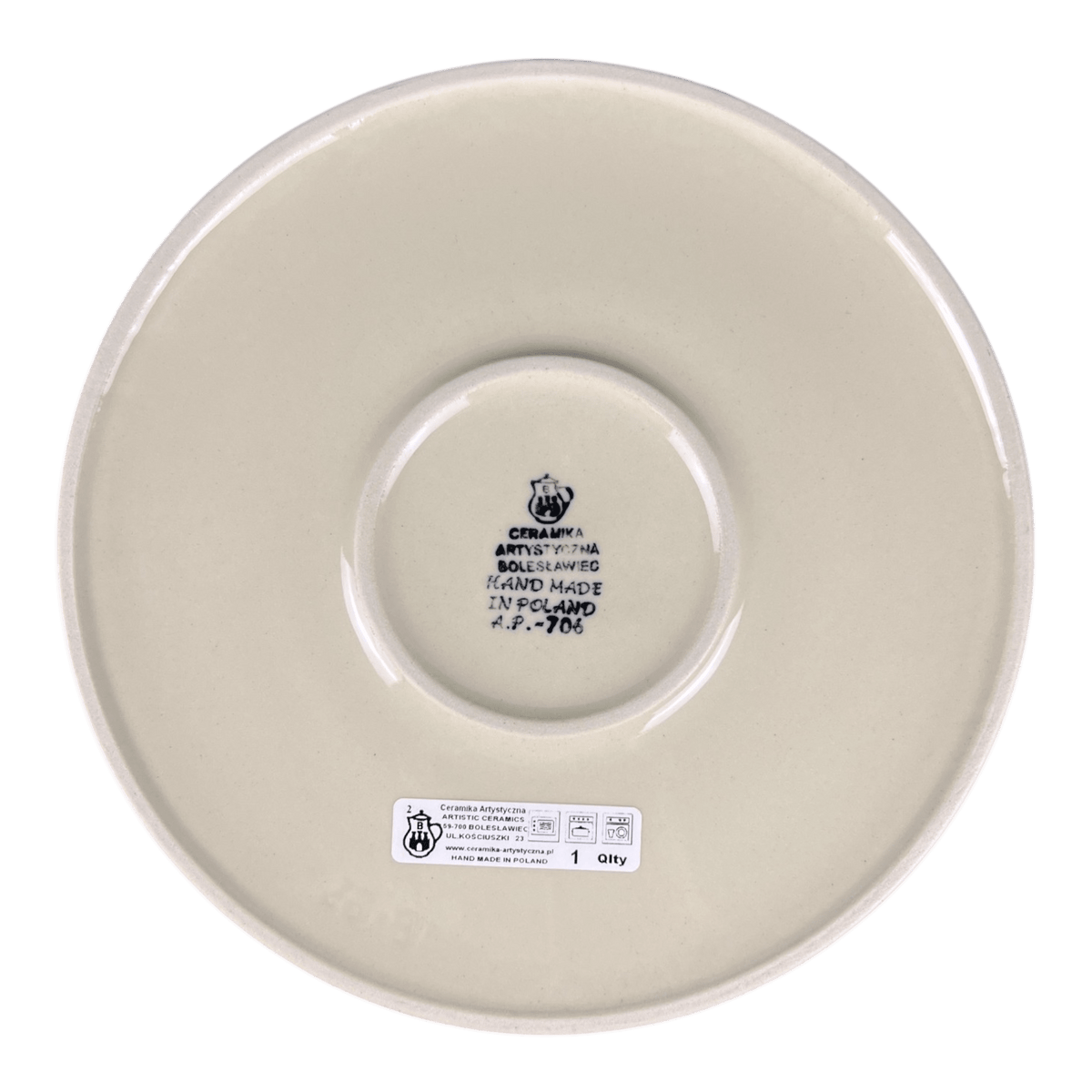 Small Round Tray, 7.75" in "Hens on the Run" by Ceramika Artystyczna | AE92-3329X