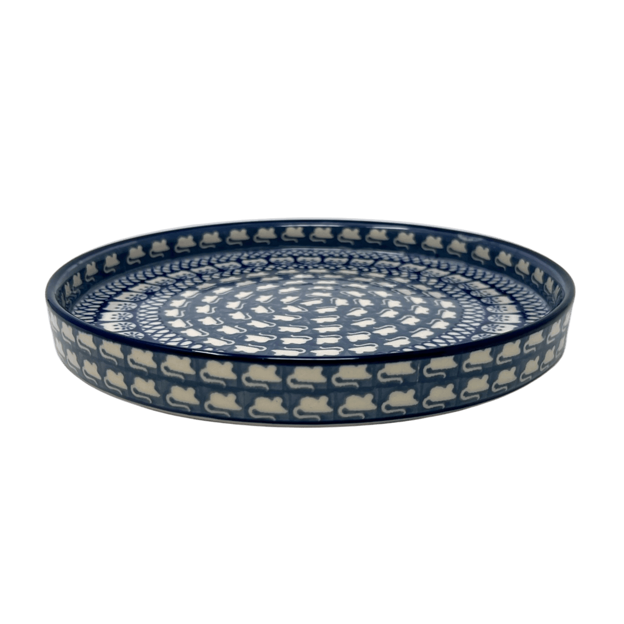 Small Round Tray, 7.75" in "Cat & Mouse" by Ceramika Artystyczna | AE92-U9967