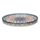 Tray, Round, 10" in "Red Aster" by Ceramika Artystyczna | AE93-1435X