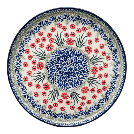 Tray, Round, 10" in "Red Aster" by Ceramika Artystyczna | AE93-1435X