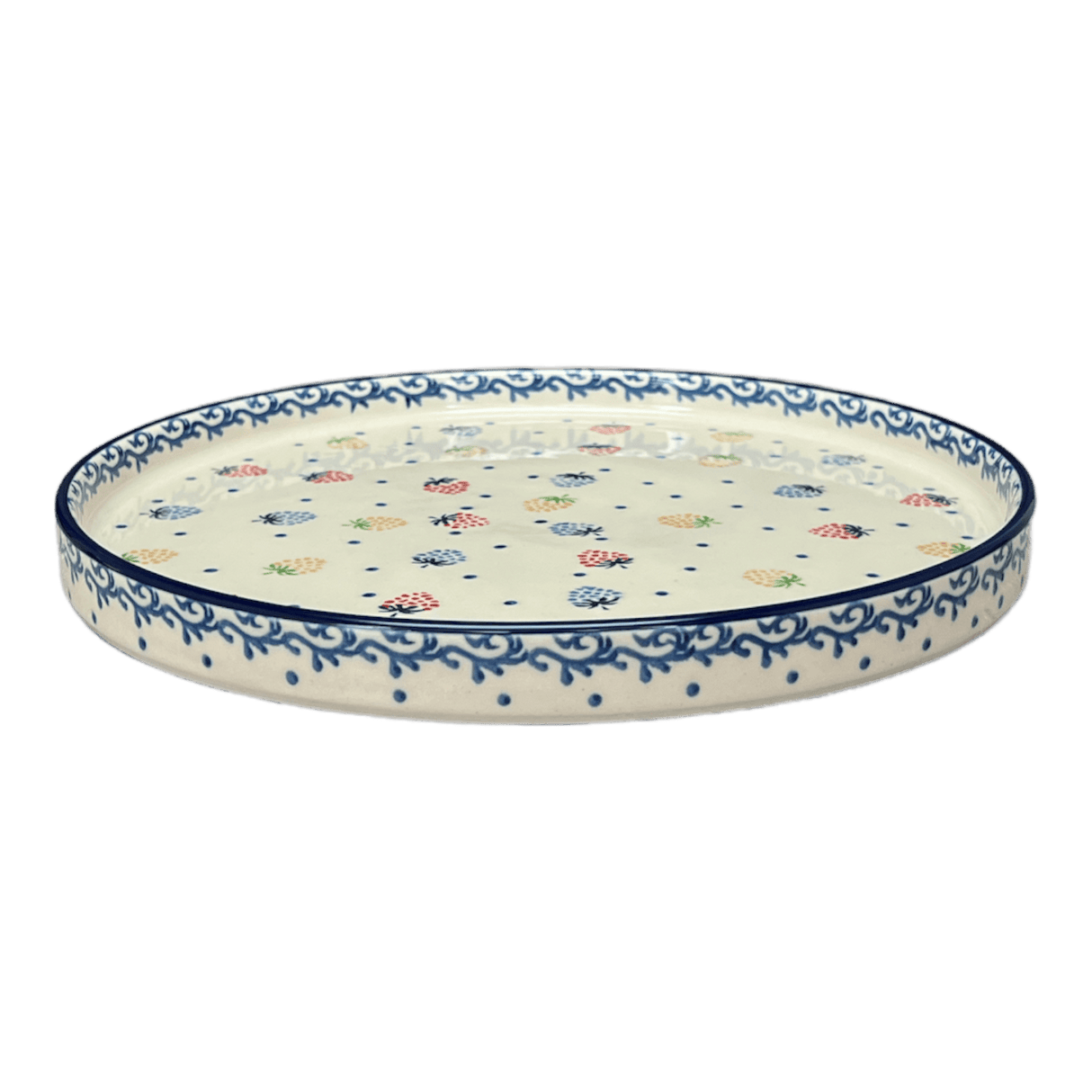 Tray, Round, 10" in "Mixed Berries" by Ceramika Artystyczna | AE93-1449X