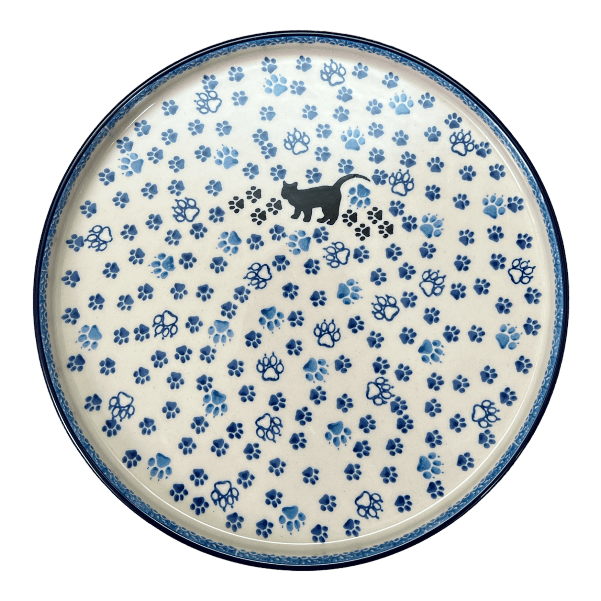 Tray, Round, 10" in "Cat Tracks" by Ceramika Artystyczna | AE93-1771