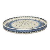 Tray, Round, 10" in "Blue Fan Dance" by Ceramika Artystyczna | AE93-1981X