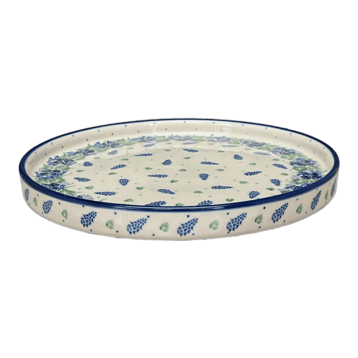 Tray, Round, 10" in "Hyacinth in the Wind" by Ceramika Artystyczna | AE93-2037X