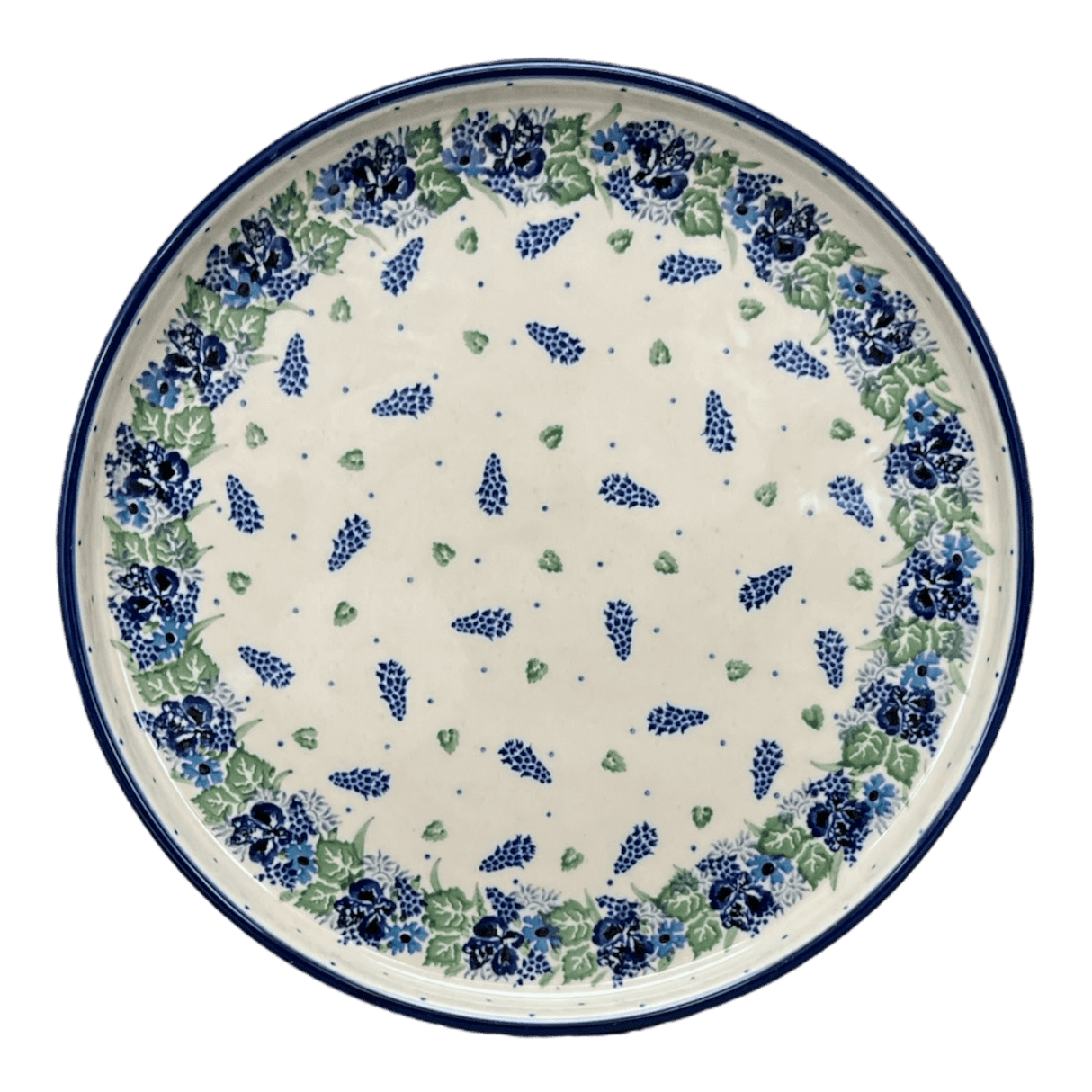 Tray, Round, 10" in "Hyacinth in the Wind" by Ceramika Artystyczna | AE93-2037X