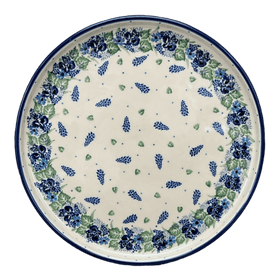 Polish Pottery CA 10" Round Tray (Hyacinth in the Wind) | AE93-2037X Additional Image at PolishPotteryOutlet.com