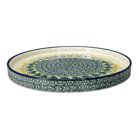 Polish Pottery Round Tray (Daffodils in Bloom) | AE93-2122X Additional Image at PolishPotteryOutlet.com