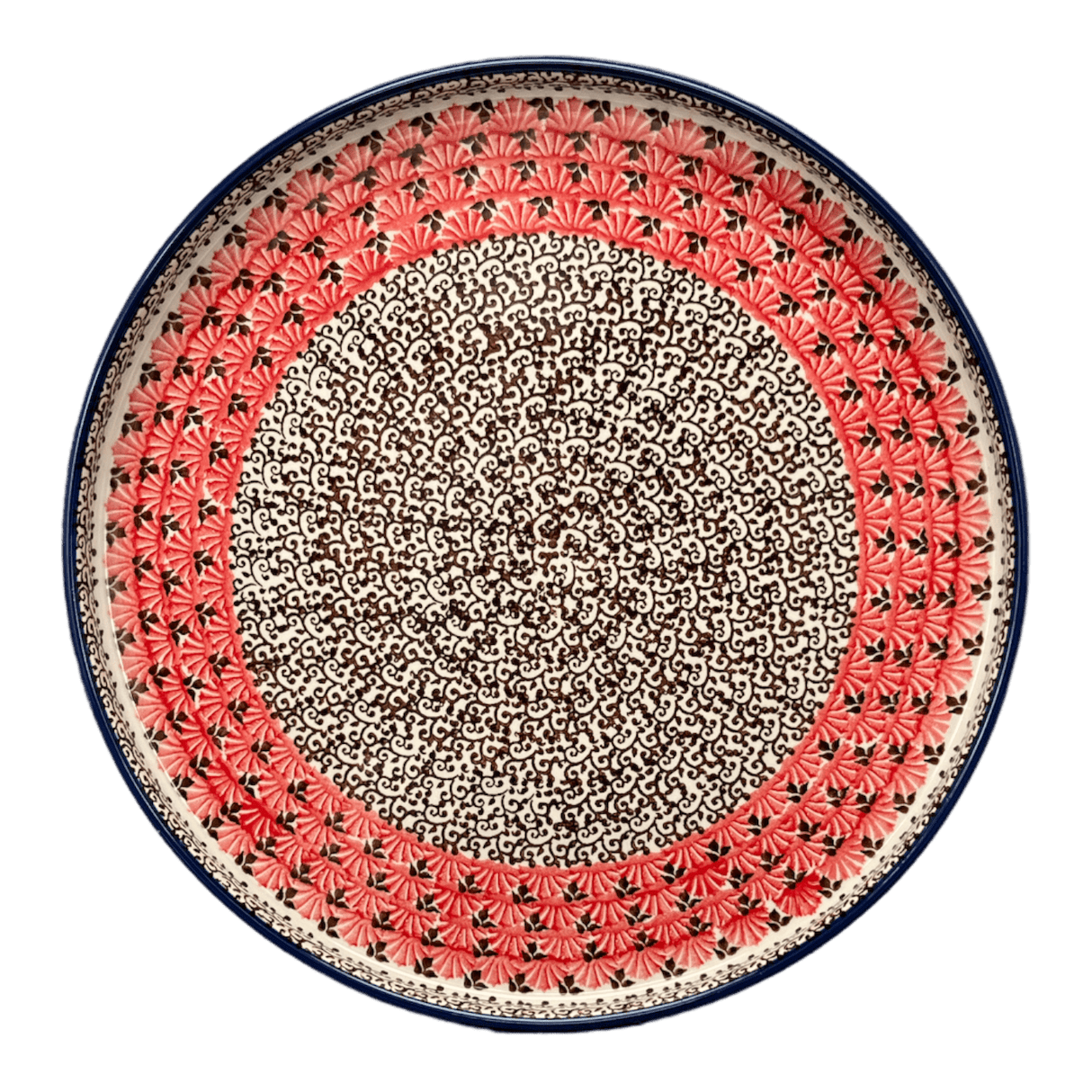 Tray, Round, 10" in "Coral Fans" by Ceramika Artystyczna | AE93-2199X