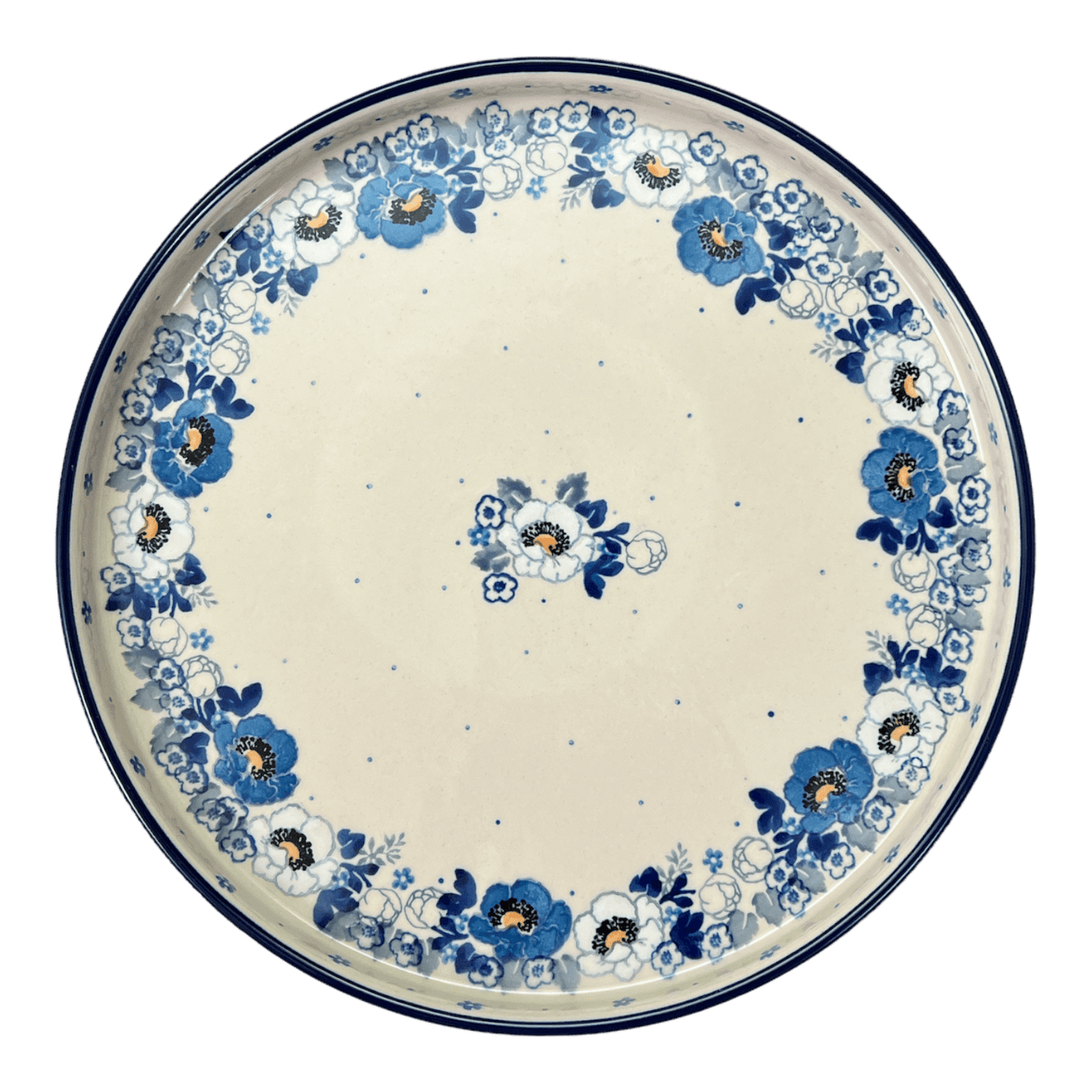 Tray, Round, 10" in "Dusty Anemone" by Ceramika Artystyczna | AE93-2221X