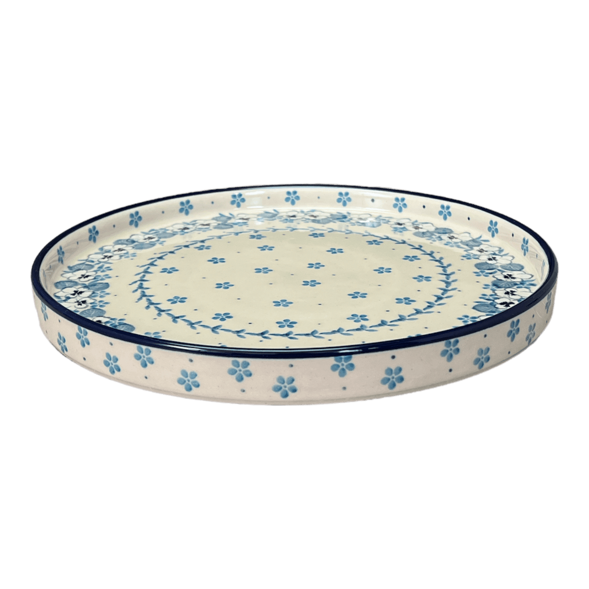 Tray, Round, 10" in "Pansy Blues" by Ceramika Artystyczna | AE93-2346X