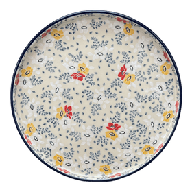 Polish Pottery 10" Round Tray (Soft Bouquet) | AE93-2378X Additional Image at PolishPotteryOutlet.com