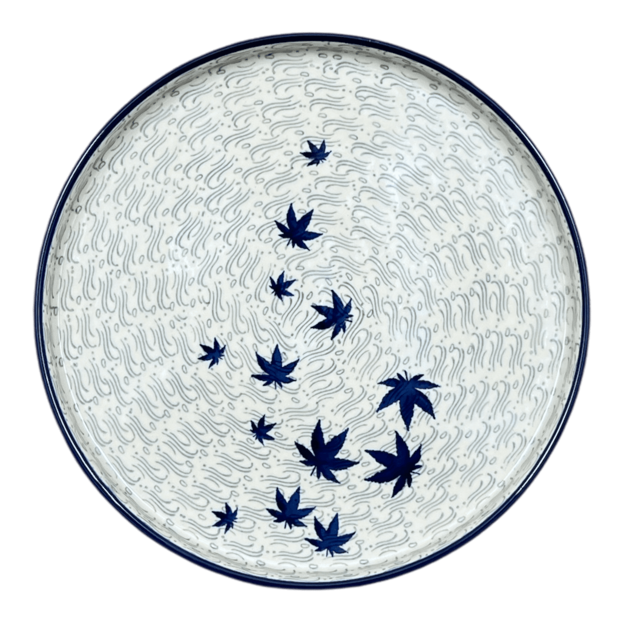 Tray, Round, 10" in "Blue Sweetgum" by Ceramika Artystyczna | AE93-2545X