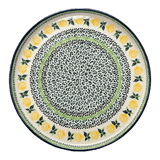 Tray, Round, 10" in "Lemons and Leaves" by Ceramika Artystyczna | AE93-2749X