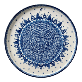 Polish Pottery Round Tray (Winter Skies) | AE93-2826X Additional Image at PolishPotteryOutlet.com