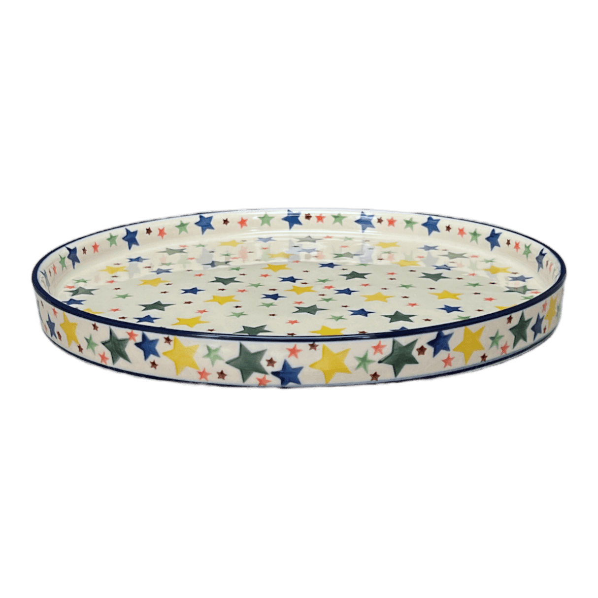 Tray, Round, 10" in "Star Shower" by Ceramika Artystyczna | AE93-359X