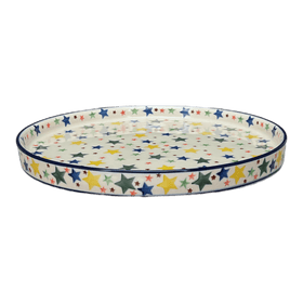 Polish Pottery CA 10" Round Tray (Star Shower) | AE93-359X Additional Image at PolishPotteryOutlet.com