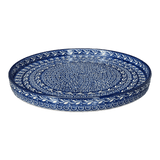 Tray, Round, 10" in "Wavy Blues" by Ceramika Artystyczna | AE93-905X