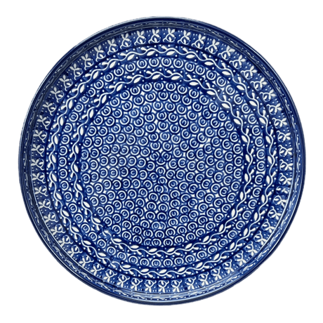 Tray, Round, 10" in "Wavy Blues" by Ceramika Artystyczna | AE93-905X