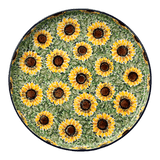 Tray, Round, 10" in "Sunflower Field" by Ceramika Artystyczna | AE93-U4737