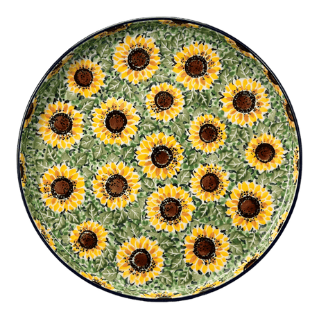 Tray, Round, 10" in "Sunflower Field" by Ceramika Artystyczna | AE93-U4737