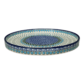 Polish Pottery CA 10" Round Tray (Mediterranean Waves) | AE93-U72 Additional Image at PolishPotteryOutlet.com