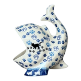 Scrubby Holder, Fish Shaped, 6.75" in "Cat Tracks" by Ceramika Artystyczna | AF28-1771