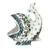 Scrubby Holder, Fish Shaped, 6.75" in "Sugar Plums" by Ceramika Artystyczna | AF28-2838Q