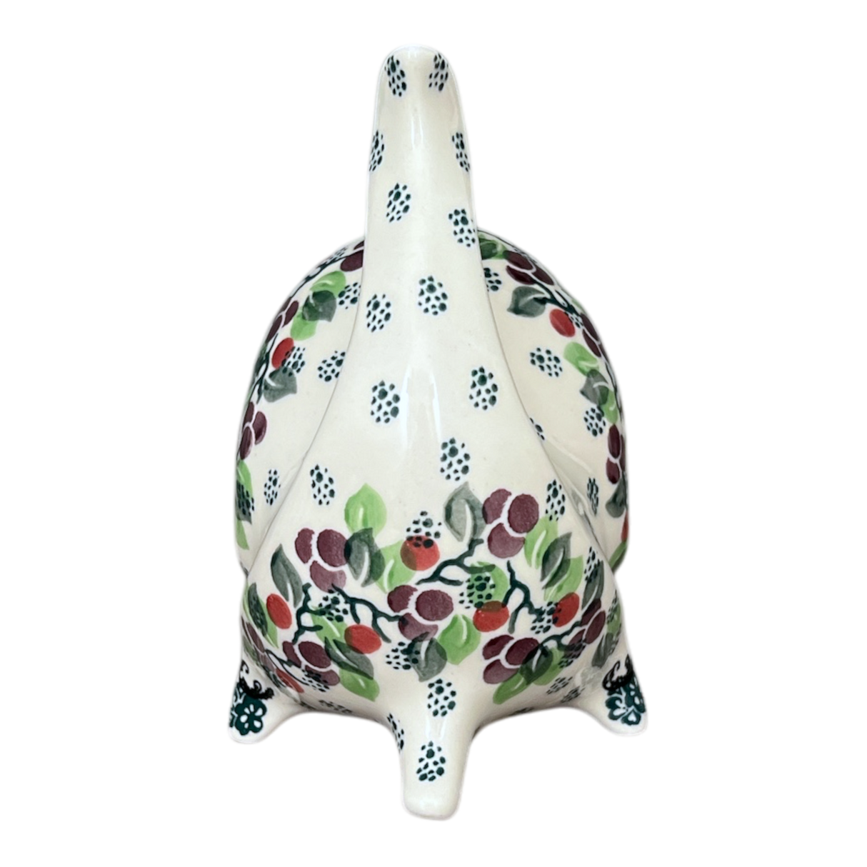 Scrubby Holder, Fish Shaped, 6.75" in "Sugar Plums" by Ceramika Artystyczna | AF28-2838Q