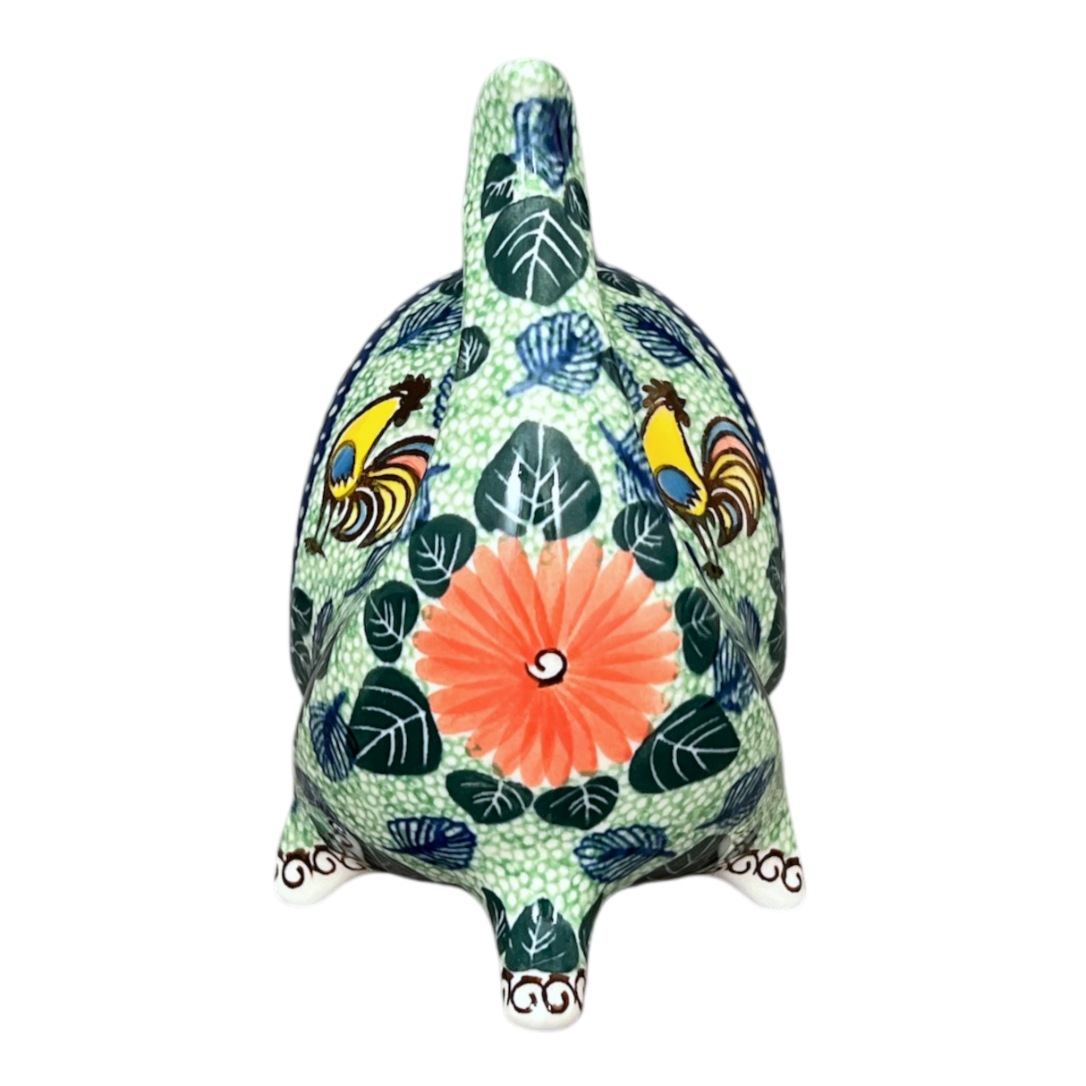 Scrubby Holder, Fish Shaped, 6.75" in "Regal Roosters" by Ceramika Artystyczna | AF28-U2617